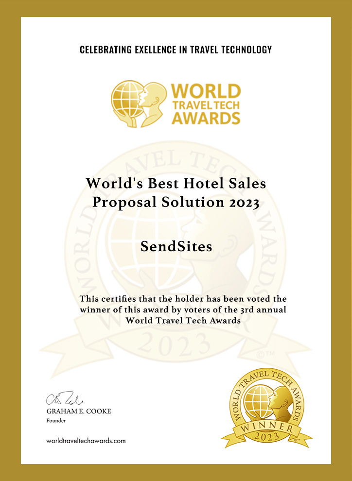 Sendsites-Travel-Tech-award